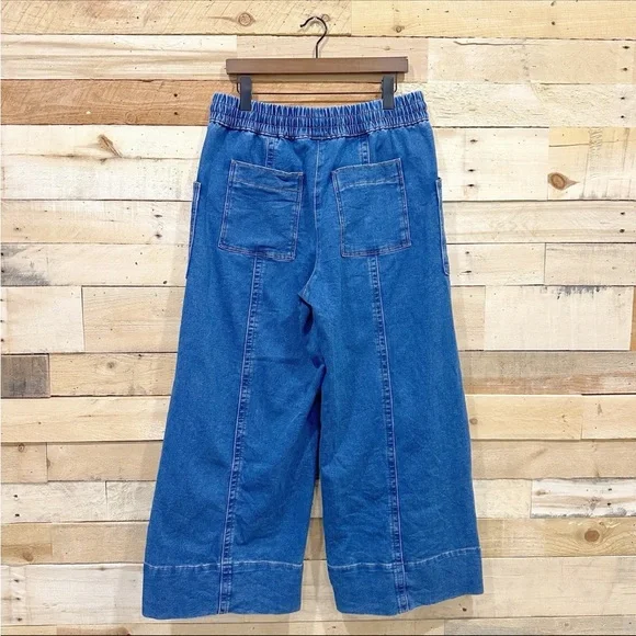 Anthropologie Maeve Tie Waist Wide Leg Jeans Size Medium Denim
